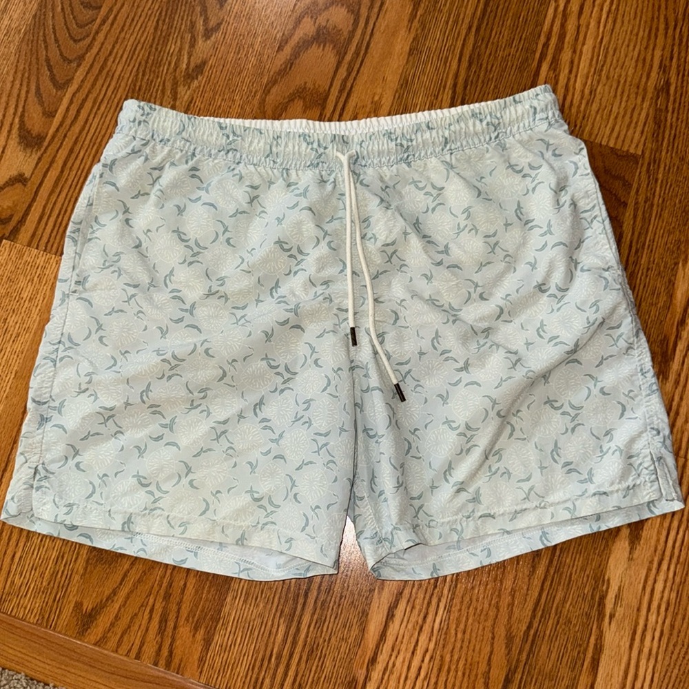 Billy Reid Mens Mesh Lined Swimwear Stretch Drawstring Waterproof Shorts Large